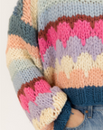 Lyla & Luxe, Hannah Handmade Crewneck Pullover - Multi Stripe