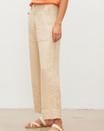 Velvet, Dru Heavy Linen Pant- Bisque