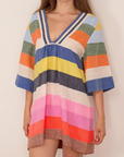 lemlem, Belkis V- Neck Caftan- Pariti Fiesta