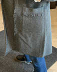 Cashmere Fringe Cardigan - Charcoal Korat