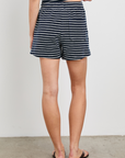 Rails, Teddy Shorts - Navy Ivory Stripe