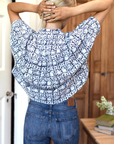 Emerson Fry, Mandarin Collar Organic Top- Etoile Vine Indigo