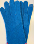 SantaCana, Wool & Cashmere Glove with Piping and Leather Button