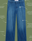 Frank & Eileen, Westport Italian Wide Leg Chino 1984 - Washed Blue