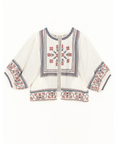 M.A.B.E, Calista Emboridered Jacket- Ecru/Multi