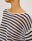 Rails, Evangeline Sweater-Stone/Navy Stripe
