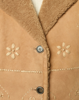 Gerard Darel, Lysianna Embroidered Shearling Short Jacket