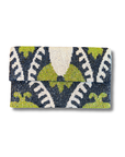Tiana, Fold Over Clutch-Navy/Lime/White