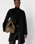 Gerard Darel, Matilda Reversible Plain and Leopard Coat - Marron