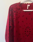 Raw Edge Cashmere Crew - Printed