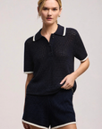 Velvet, Lumae Mesh Cotton. Knit Top