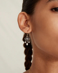 Chan Luu, Clover Chandelier Drop Earrings- White Pearl Mix