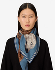 Inoui Editions, Square 100 Ours Scarf- Blue