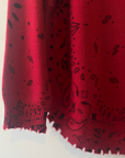 Raw Edge Cashmere Crew - Printed