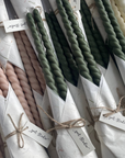 Holiday Twisted taper candle set - RED