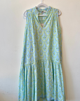 Devotion, Ydra Eyelet Dress- Blue/Lime