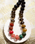 Linden Beaded Necklace-Pink Rutilated Quartz