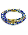 The Makery, Beaded Six Wrap Bracelet on Elastic