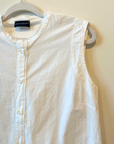 Aequamente, 100% Cotton Sleeveless Top- White