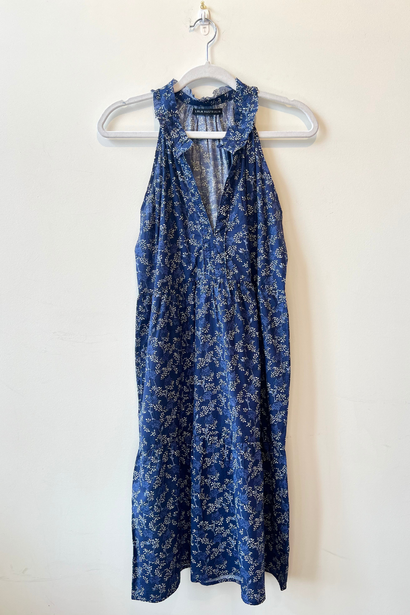 sapphire midi dress LOLA, Sapphire Midi Cotton Dress