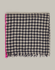 Hartford, Plaid Wool Scarf- Navy