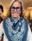 Cashmere Bandana Scarf, Various Colours, by Kas