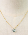 Dainty Semi-Precious Necklace- Gold Bead Chain