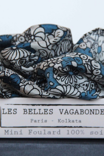 Les Belles Vagabondes, Mini Summer Scarf- Blue