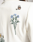 Vilagallo, Sophia Embroidered Jacket-Ivory Floral