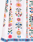 Vilagallo, Floral Shirt-White with Vertical Flowers