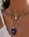 Thatch, Malene Lapis Paperclip Necklace