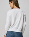 Splendid, Leah Love Sweater - White/Rouge