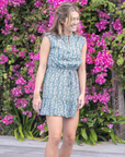 Perry Walker, Tanya Mini Dress- Green Floral