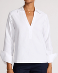Brochu Walker, Eila Popover Top - Salt White