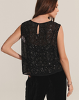 Velvet, Serena DS Sequins Top-Black