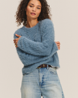Velvet, Penny DS Feather Yarn Sweater-Slate