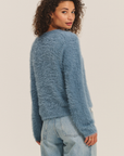Velvet, Penny DS Feather Yarn Sweater-Slate