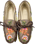 Arianna Leather Beaded Moccasin Shoes