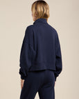 Velvet, Fatima JG Fleece Sweater- Navy