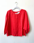 Velvet, Cass Woven Linen Puffy Sleeve Top