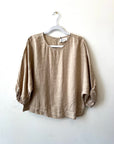 Velvet, Cass Woven Linen Puffy Sleeve Top