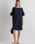 MeiMeiJ, Ruffle Sleeve Dress- Midlnight Blue