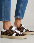 D.A.T.E. Hill Low Leopard Sneakers - White