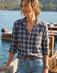 Frank and Eileen, Eileen Relaxed Button-Up Shirt - Grey and Red Plaid