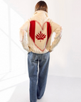 Kerri Rosenthal, Helen Shawl Cardigan- Canadian Flag