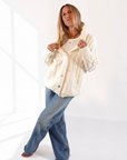 Kerri Rosenthal, Helen Shawl Cardigan- Canadian Flag