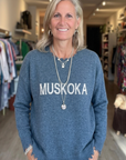 MUSKOKA Cashmere Raw-Edge Sweater
