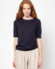 Susanne Bommer, Short Sleeve Cashmere Pullover - Blue Moon