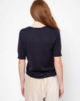 Susanne Bommer, Short Sleeve Cashmere Pullover - Blue Moon