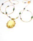Sharing, Short Tibetan Necklace- Lemon Topaze